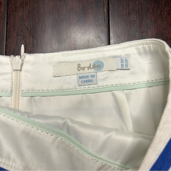 Boden size 10 Nautical White and Blue Anchor Skirt - Picture 3 of 4